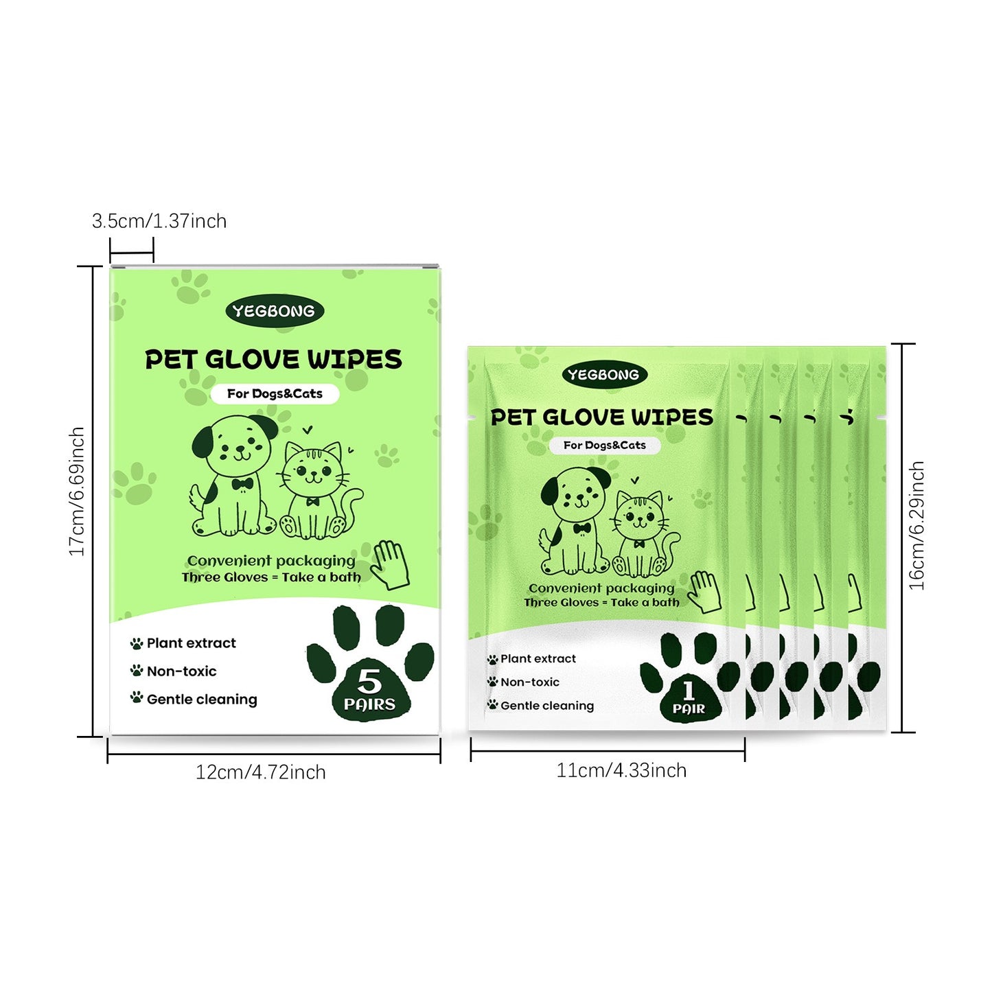 Pet Glove Wipe (for Eyes, Face & Mouth)