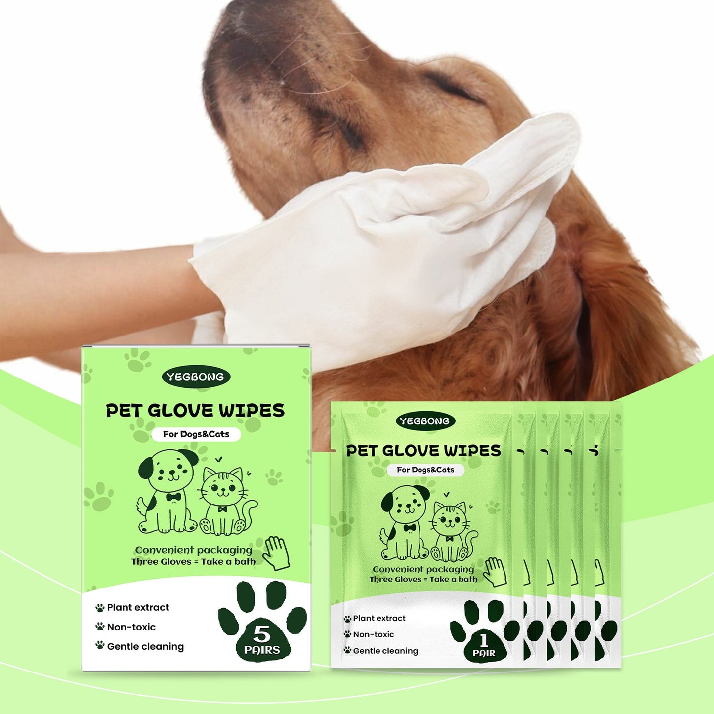 Pet Glove Wipe (for Eyes, Face & Mouth)