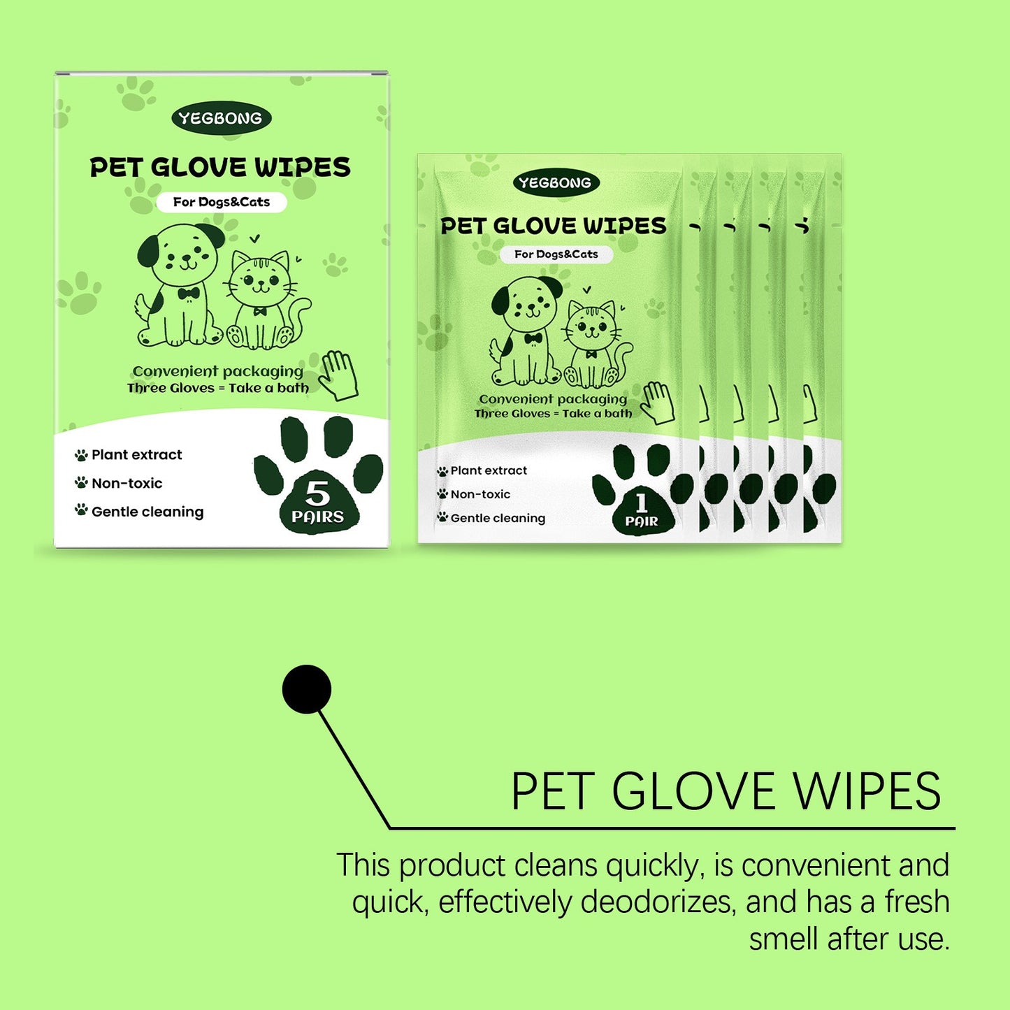 Pet Glove Wipe (for Eyes, Face & Mouth)