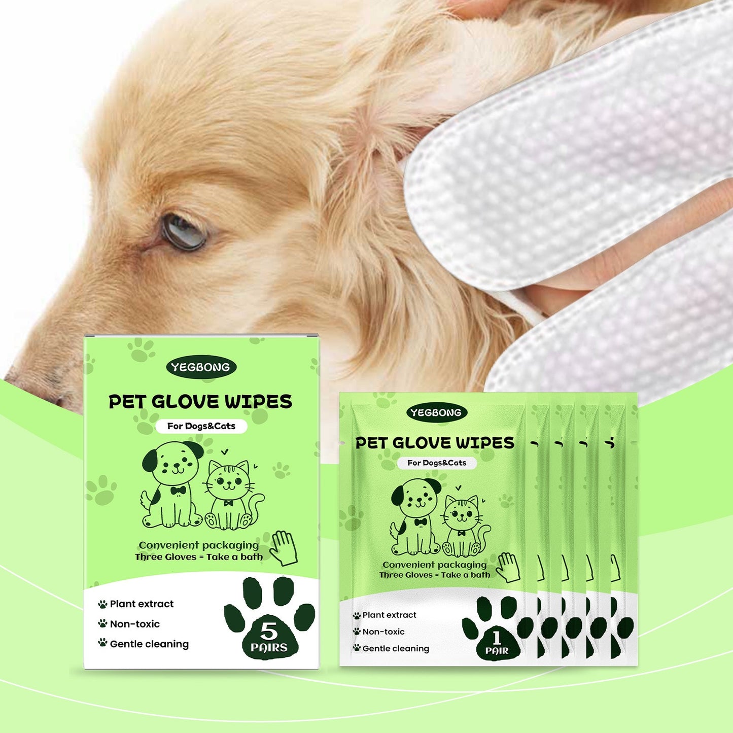 Pet Glove Wipe (for Eyes, Face & Mouth)